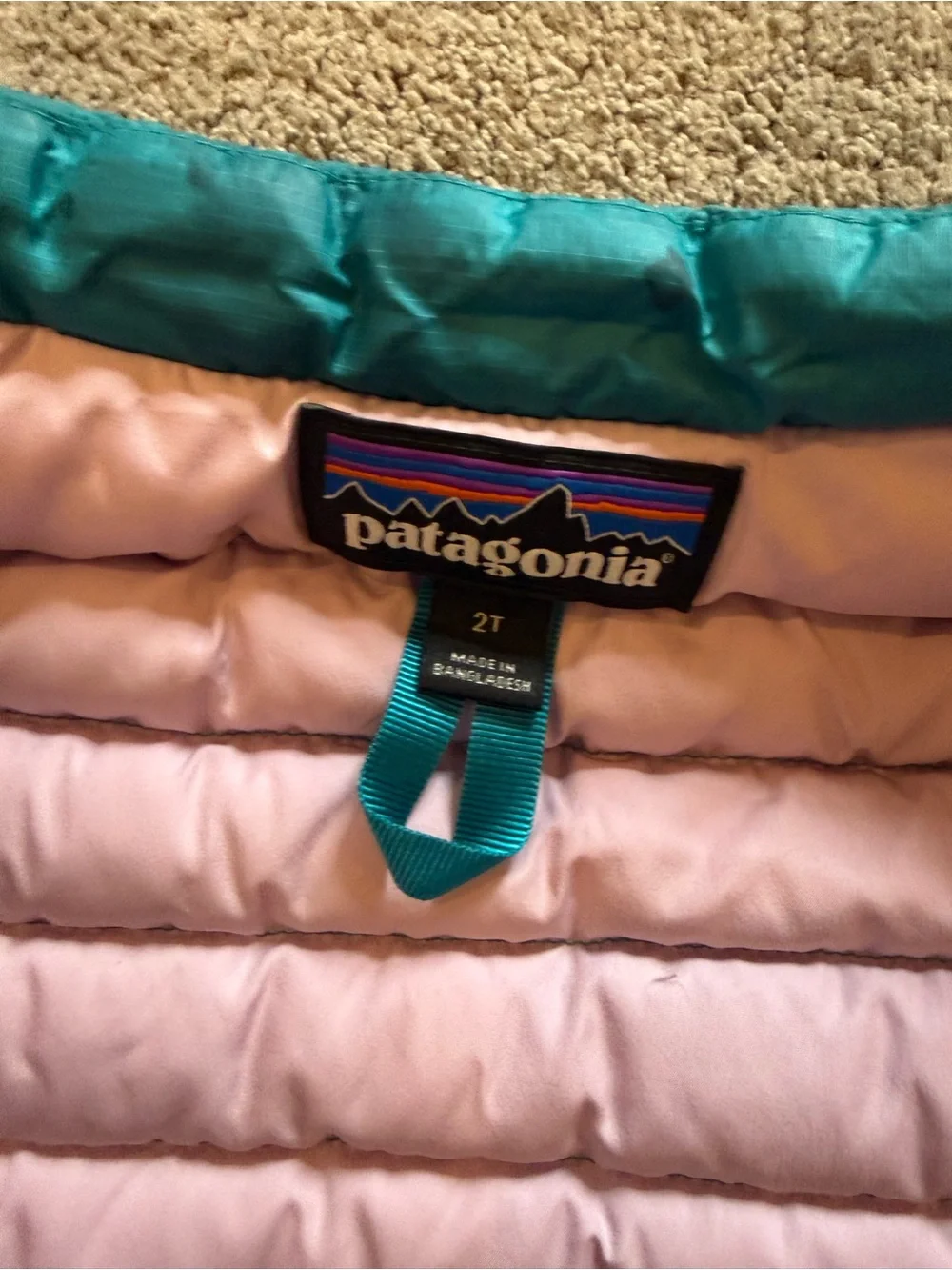 Patagonia Teal Baby Down Puffer sweater  Vest toddler